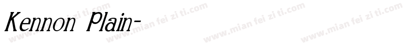 Kennon Plain字体转换